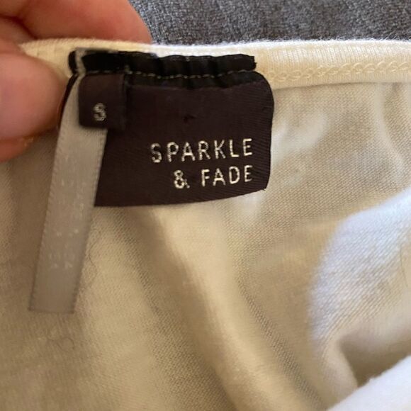 Sparkle & Fade, white/cream beaded crop top - Picture 6 of 8